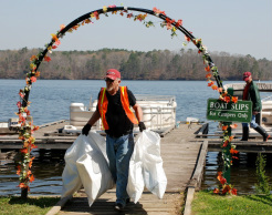 HOBO participates in the bi-annual lake cleanup.
